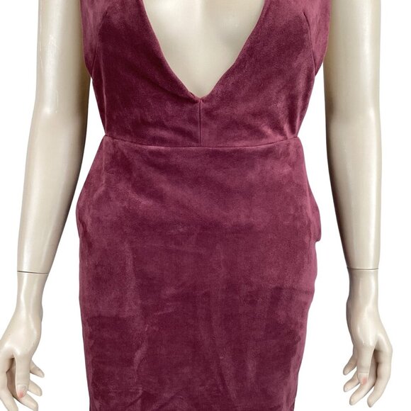 Endless Rose Size XS Burgundy Velvet Plunge Neck Sleeveless Mini Dress Xsmall‎ - Picture 7 of 10